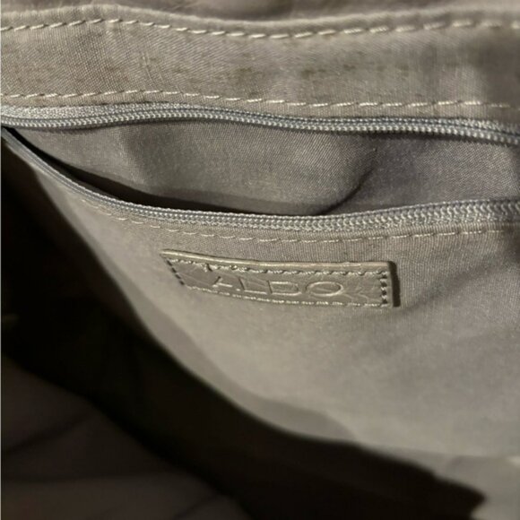 ALDO Mauve Rope Strap Style Soft Handbag with Scarf - Picture 9 of 14